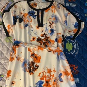 DKNY SHEER FLORAL DRESS